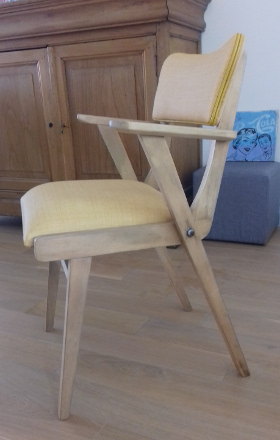 fauteuil style scandinave et imitation cuir lavable LONDRES de casal, vendu par la rime des matieres, bon plan tissu