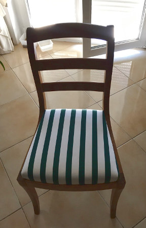 chaise et tissu Cabanon rayures de Christian Lacroix