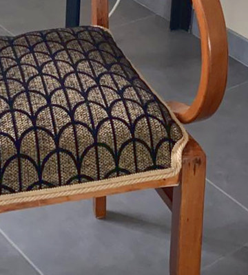 fauteuil bridge tissu ameublement Parure, lavable et non feu style Art Déco lelièvre vendu par la rime des matieres