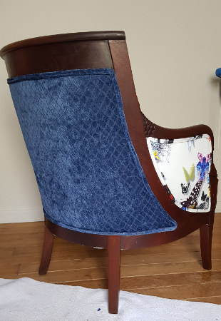 Fauteuil Empire et tissu Ambroisie de Casal