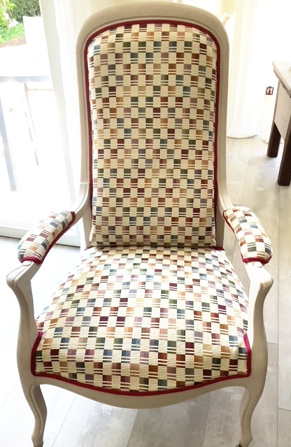 tissu ameublement Joan pour fauteuil Voltaire vendu par la rime des matieres