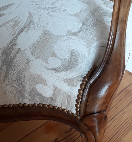 Fauteuil Louis Philippe avec le tissu Quito