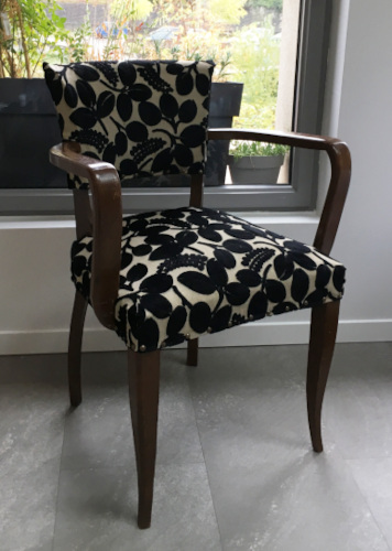 fauteuil bridge et tissu Callagio de Designers Guild, tissu vendu par la rime des matieres, bon plan tissu et frais de port offerts