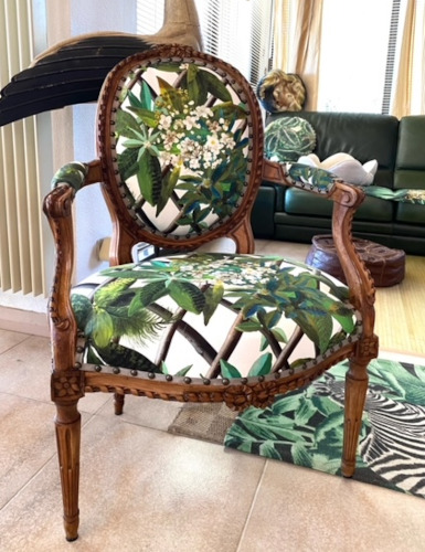 fauteuil  louis xvi tissu lavable Canopy de christian lacroix