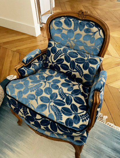 calaggio tissu ameublement velours fauteuil et bergère de  designers guild 