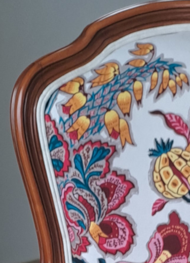 fauteuil cabriolet et tissu ROMY coloris grge, tissu d'ameublement vendu par la rime des matieres, bon plan tissu et frais de port offerts