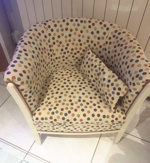 fauteuil tonneau et tissu Stone, tissu d'ameublement vendu par la rime des amtieres, bpon plan tissu et frais de port offerts