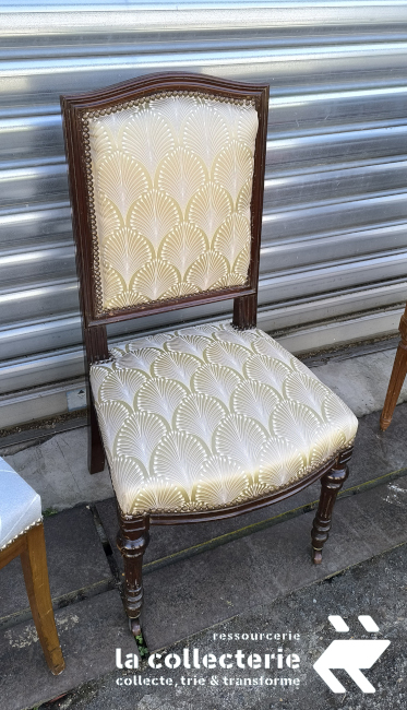 chaise et tissu Boudoir style art dco glamour, tissu d'ameublement vendu par la rime des matieres, bon plan tissu et frais de port offerts