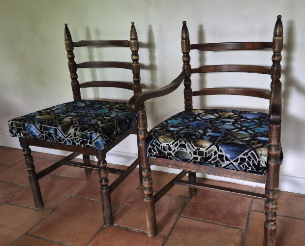tissu Vitrail velours luxueux vendu par la rime des matieres, bpn plan tissu et frais de port offerts