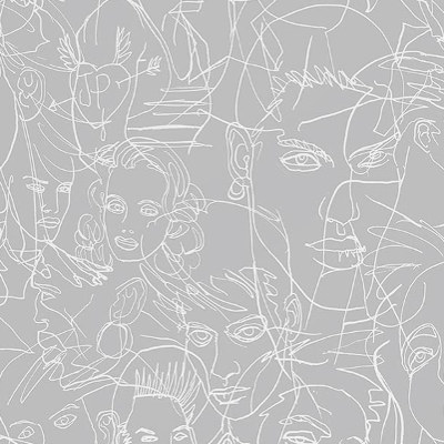 Gouache papier peint revetement mural décor  intissé fantaisie graphique design lavable de Jean-Paul Gaultier, pour pièce à vivre, salon, chambre, entrée, vendu par la rime des matieres, bon plan papier peint et décor panoramique frais de port offerts 