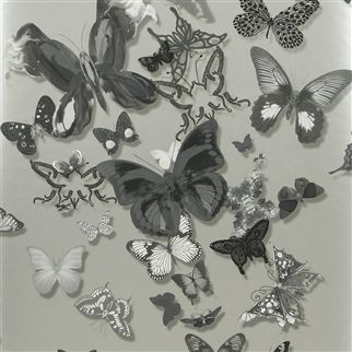 Butterfly Parade papier peint revêtement mural intissé papillons fantaisie lavable de Christian Lacroix, pour pièce à vivre, salon, chambre, entrée et salle de bain,  vendu par la rime des matieres bon plan papier peint