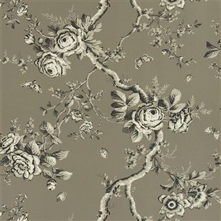 Ashfield Floral papier peint revêtement mural  lavable imprimé motif floral de Ralph Lauren, pour pièce à vire, salon, chambre, entrée et salle de bain, vendu par la rime des matieres bon plan papier peint