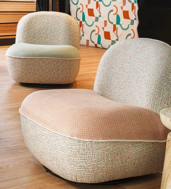 Arne  tissu ameublement petit design graphique coloré  de Casal, pour chaise, fauteuil, canapé et coussins, vendu par la rime des matieres, bon plan tissu frais de port offerts