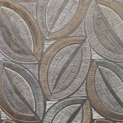 tissu ameublement Bohême  design végétal style Art Déco de Casal, pour coussins et rideaux, vendu par la rime des matieres, bon plan tissu et frais de port offerts