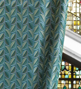 tissu ameublement Bohême design végétal style Art Déco de Casal, pour coussins et rideaux, vendu par la rime des matieres, bon plan tissu et frais de port offerts