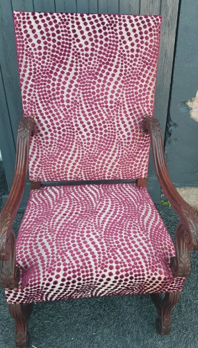 Boris tissu  ameublement pois velours sur fond satiné scintillant, de Casal, pour chaise, fauteuil, canapé, coussins et rideaux, vendu par la rime des matieres, bon plan tissu et frais de port offerts