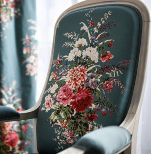 Bouquets  tissu ameublement lavable design bouquet floral, de Casal, pour chaise, fauteuil, canap�, coussins et rideaux, vendu par la rime des matieres, bon plan tissu frais de port offerts