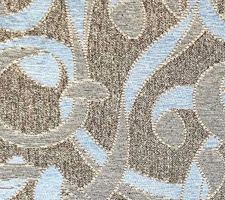 tissu ameublement  doux Chillia motif arabesques, aquaclean anti-tache, non feu et lavable, de Casal, pour chaise, fauteuil et canapé, vendu par la rime des matieres, bon plan tissu et frais de port offerts