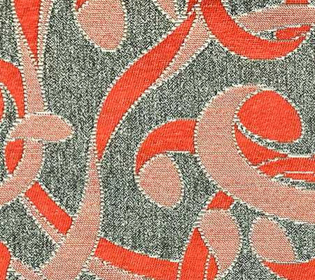 tissu ameublement  doux Chillia motif arabesques, aquaclean anti-tache, non feu et lavable, de Casal, pour chaise, fauteuil et canapé, vendu par la rime des matieres, bon plan tissu et frais de port offerts