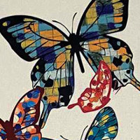 tissu ameublement Chrysalide de Casal, motif papillons colorés, souple et doux, pour chaise, fauteuil, canapé, coussins et rideaux, vendu par la rime des matieres, bon plan tissu et frais de port offerts