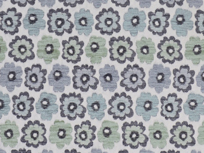 Daisy tissu d'ameublemetn motif floral stylisé effet rétro vintage de Casal, pour chaise, fauteuil, canapé, coussins et rideaux, vendu par la rime des matieres, bon plan tissu et frais de port offerts