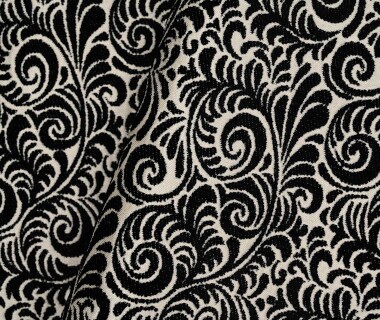 tissu ameublement DIDO grande largeur et lavable, jacquard motif arabesques ornementales, de Casal, pour chaise, fauteuil, canapé, coussins et rideaux, vendu par la rime des matieres, bon plan tissu et frais de port offerts