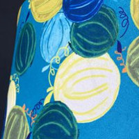 tissu ameublement Eveil de Casal, motif citrouilles stylisées, souple et doux, pour chaise, fauteuil, canapé, coussins et rideaux, vendu par la rime des matieres, bon plan tissu et frais de port offerts