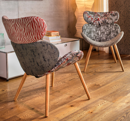 chaise et tissus aquaclean anti tache de casal, tissus vendus par la rime des matieres, bon plan tissu et frais de port offerts