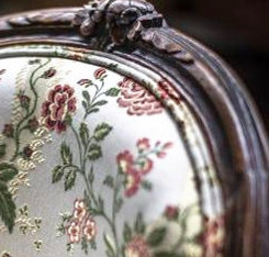 tissu ameublement Fontenay design floral végétal, de Casal, pour chaise, fauteuil, canapé, coussins et rideaux, vendu par la rime des matieres, bon plan tissu et frais de port offerts