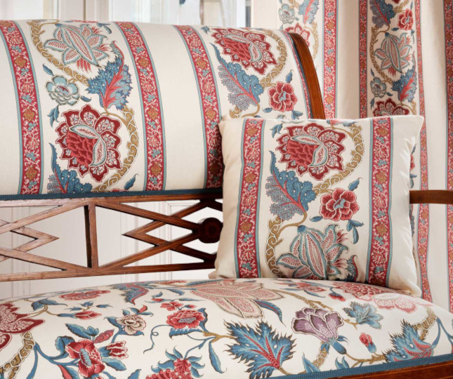 Gondelour tissu ameublement lavable design floral végétal  imaginaire, de Casal, pour chaise, fauteuil, canapé, coussins et rideaux, vendu par la rime des matieres, bon plan tissu frais de port offerts