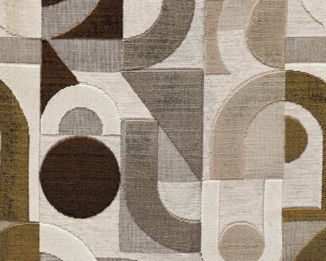 tissu ameublement Greta Jour velours motif graphique Art Déco  de Casal, pour chaise, fauteuil, canapé et coussins, vendu par la rime des matieres, bon plan tissu frais de port offerts