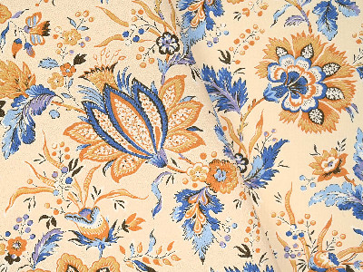 Gujarat  tissu ameublement lavable design floral végétal élégant, de Casal, pour chaise, fauteuil, canapé, coussins et rideaux, vendu par la rime des matieres, bon plan tissu frais de port offerts