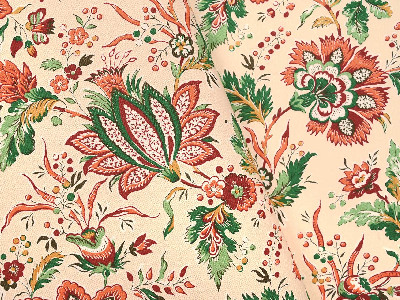 Gujarat  tissu ameublement lavable design floral végétal élégant, de Casal, pour chaise, fauteuil, canapé, coussins et rideaux, vendu par la rime des matieres, bon plan tissu frais de port offerts