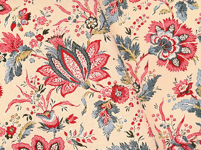 Gujarat  tissu ameublement lavable design floral végétal élégant, de Casal, pour chaise, fauteuil, canapé, coussins et rideaux, vendu par la rime des matieres, bon plan tissu frais de port offerts