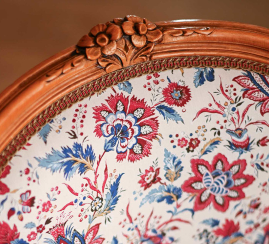 Gujarat  tissu ameublement lavable design floral v�g�tal �l�gant, de Casal, pour chaise, fauteuil, canap�, coussins et rideaux, vendu par la rime des matieres, bon plan tissu frais de port offerts