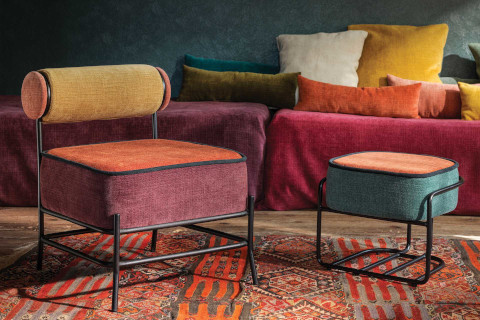 Inti tissu ameublement de Casal,  uni écologique lavable et très résistant,  pour chaise, fauteuil, canapé, coussins, rideaux, vendu par la rime des matieres, bon plan tissu et frais de port offerts
