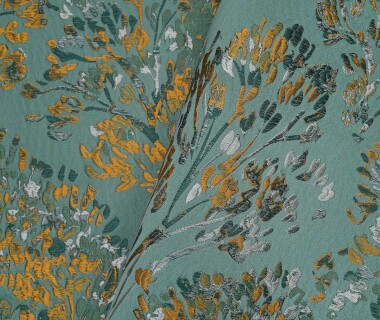 tissu ameublement KODAMA jacquard broché motif végétal, de Casal, pour chaise, fauteuil, canapé, coussins et rideaux, vendu par la rime des matieres, bon plan tissu et frais de port offerts