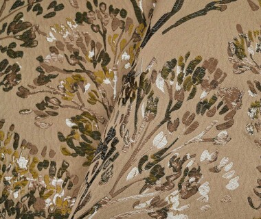 tissu ameublement KODAMA jacquard broché motif végétal, de Casal, pour chaise, fauteuil, canapé, coussins et rideaux, vendu par la rime des matieres, bon plan tissu et frais de port offerts