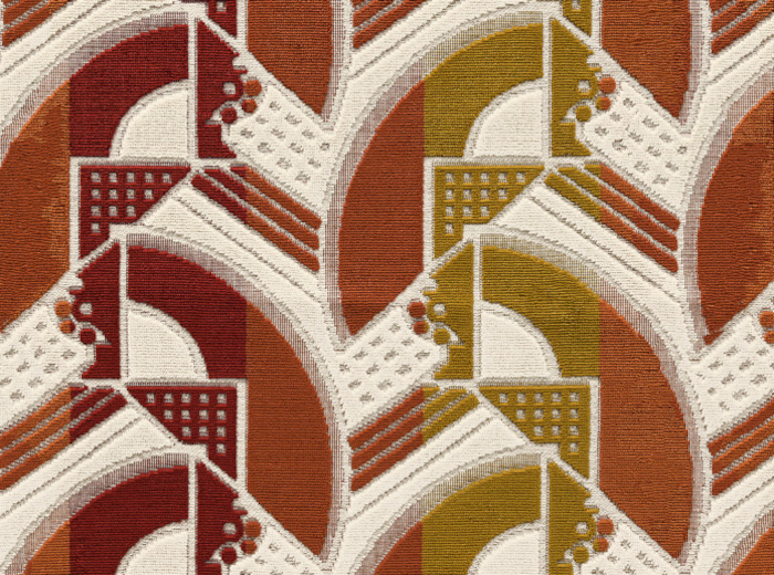 tissu ameublement Lempicka Jour velours motif graphique Art Déco  de Casal, pour chaise, fauteuil, canapé et coussins, vendu par la rime des matieres, bon plan tissu frais de port offerts