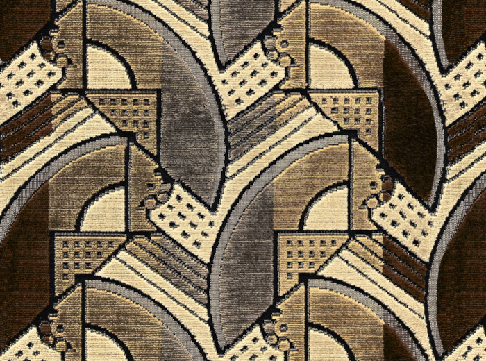 tissu ameublement Lempicka Nuit velours motif graphique Art Déco  de Casal, pour chaise, fauteuil, canapé et coussins, vendu par la rime des matieres, bon plan tissu frais de port offerts
