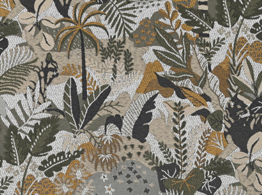 Magua tissu motif jungle trait aquaclean anti tache et lavable, de Casal, pour chaise, fauteuil, canap et rideaux, vendu par la rime des matieres, bon plan tissu et frais de port offerts