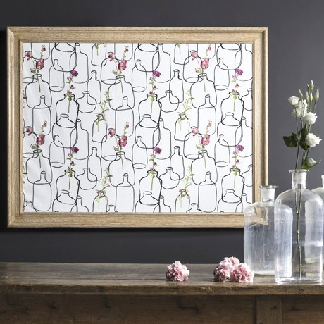 tissu Mila motif floral design, de Casal, pour rideaux et coussins, vendu par la rime des matieres, bon plan tissu et frais de port offerts