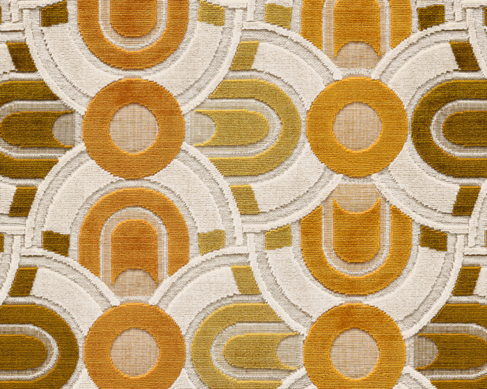 tissu ameublement Mistinguett Jour velours motif graphique Art Déco  de Casal, pour chaise, fauteuil, canapé et coussins, vendu par la rime des matieres, bon plan tissu frais de port offerts
