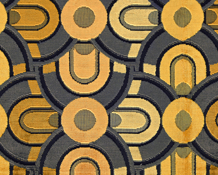tissu ameublement Mistinguett Nuit velours motif graphique Art Déco  de Casal, pour chaise, fauteuil, canapé et coussins, vendu par la rime des matieres, bon plan tissu frais de port offerts