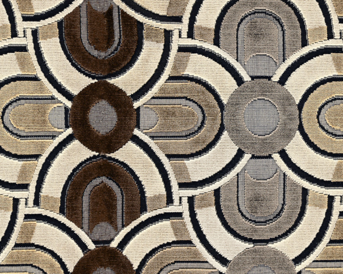 tissu ameublement Mistinguett Nuit velours motif graphique Art Déco  de Casal, pour chaise, fauteuil, canapé et coussins, vendu par la rime des matieres, bon plan tissu frais de port offerts