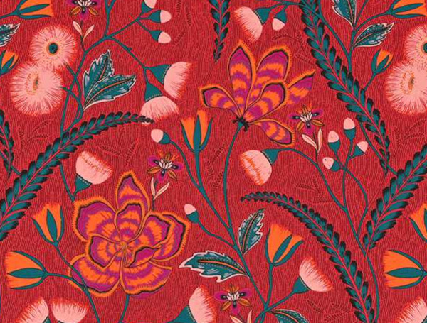 Nature Imaginaire Velours tissu ameublement lavable design monde végétal fantastique de Casal, pour chaise, fauteuil, canapé, coussins et rideaux, vendu par la rime des matieres, bon plan tissu frais de port offerts