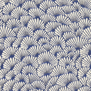 tissu Nymphea petit motif éventails japonais, de Casal, pour chaise, fauteuil, canapé et coussins, vendu par la rime des matieres, bon plan tissu et frais de port offerts