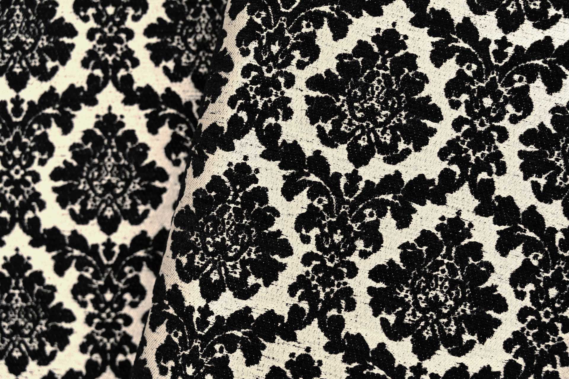 tissu ameublement ORFEO grande largeur et lavable, jacquard motif ornemental, de Casal, pour chaise, fauteuil, canapé, coussins et rideaux, vendu par la rime des matieres, bon plan tissu et frais de port offerts