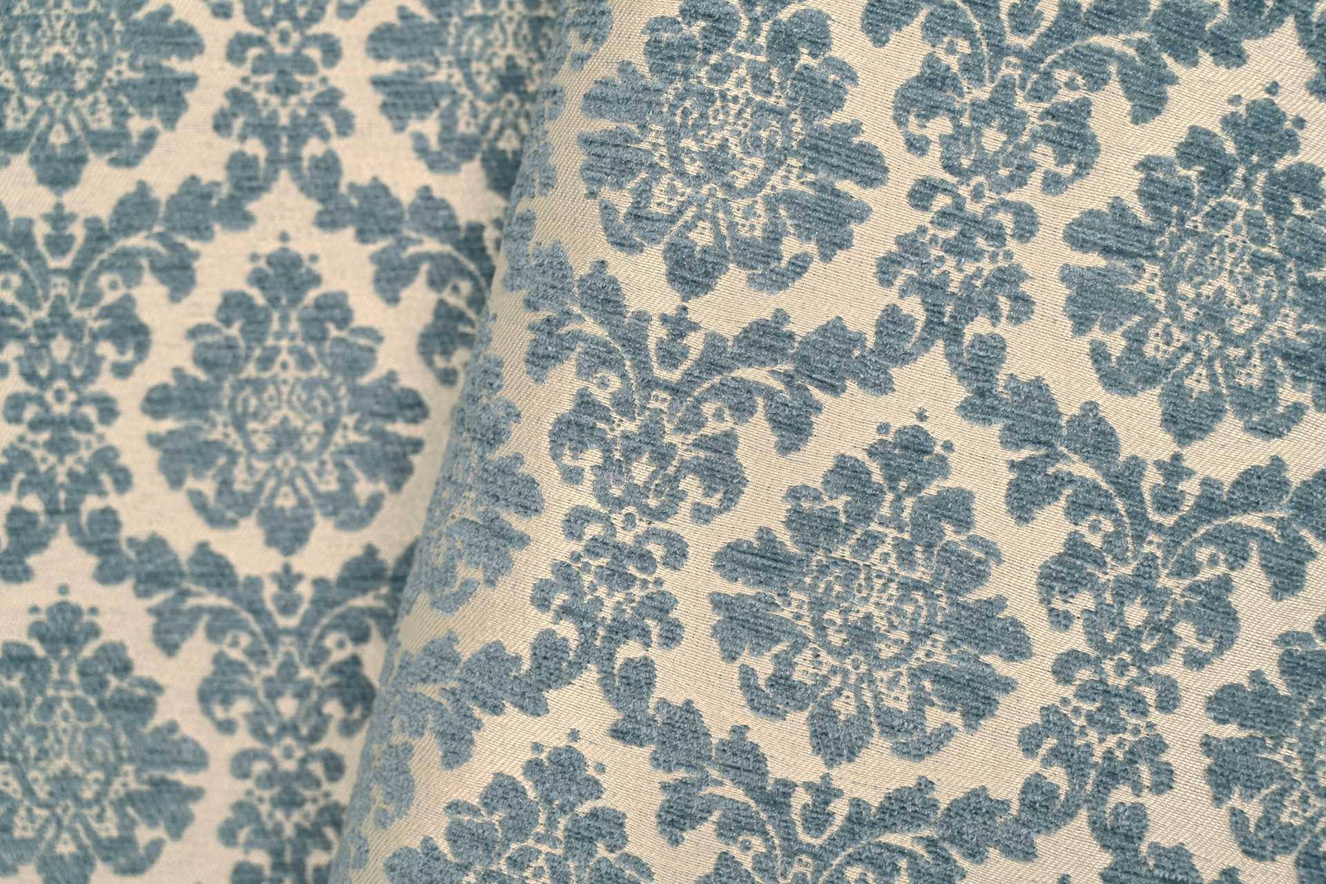 tissu ameublement ORFEO grande largeur et lavable, jacquard motif ornemental, de Casal, pour chaise, fauteuil, canapé, coussins et rideaux, vendu par la rime des matieres, bon plan tissu et frais de port offerts