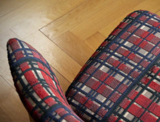 Oxford tissu ameublement motif carreau style tartan écossais de Casal,  pour chaise, fauteuil et canapé, rideau et coussin, vendu par la rime des matieres, bon plan tissu et frais de port offerts